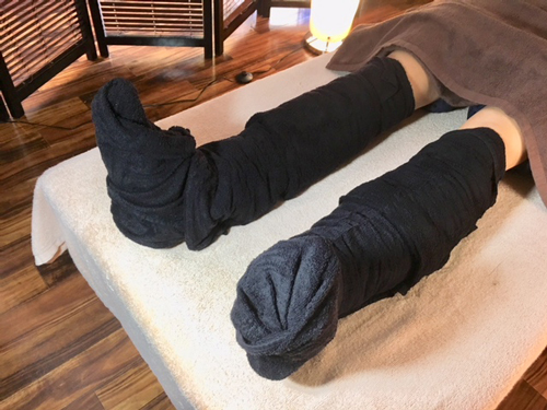 蒸しタオル&拭き取り